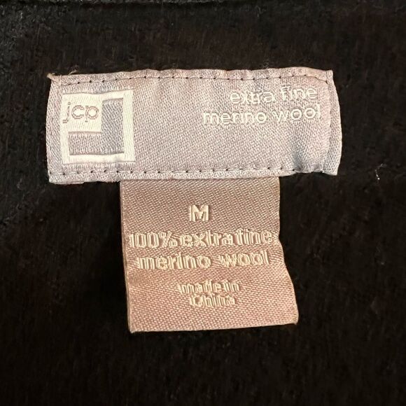 Luxury Merino Wool Black Button Cardigan Sweater Men’s M Classic Layering Knit - Picture 6 of 11